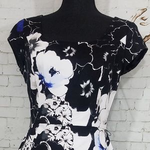 White house black market abstract floral dress